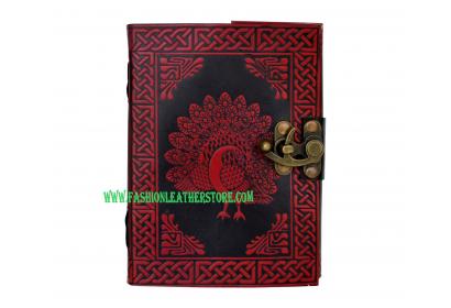 HANDMADE CELTIC SHADOW LEATHER SMALL PEACOCK JOURNAL NOTEBOOK SKETCHBOOK, NOTEPAD PERFECT FOR GIFT SOLUTION 